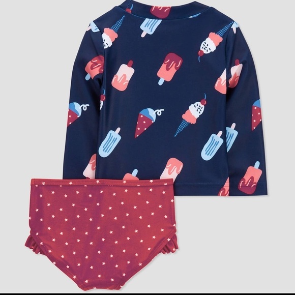 Carter's Baby Girls' Long Sleeve Popsicles Print 2pc SWIMWEAR SWIMSUIT‎ - Picture 1 of 4